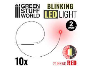 Green Stuff 510101 Feux clignotants LED ROUGE 2mm