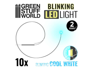 Green Stuff 510125 Feux clignotants LED Blanc froid 2mm