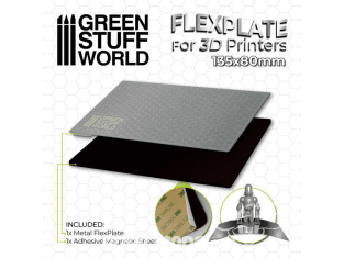 Green Stuff 504445 Plaques flexibles pour imprimantes 3D 135x80mm