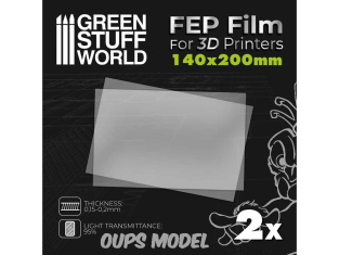 Green Stuff 504384 Film FEP 200x140mm (pack x2)