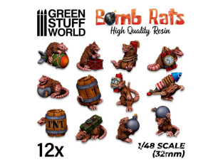 Green Stuff 508702 Set en résine RATS BOMBE 1/48