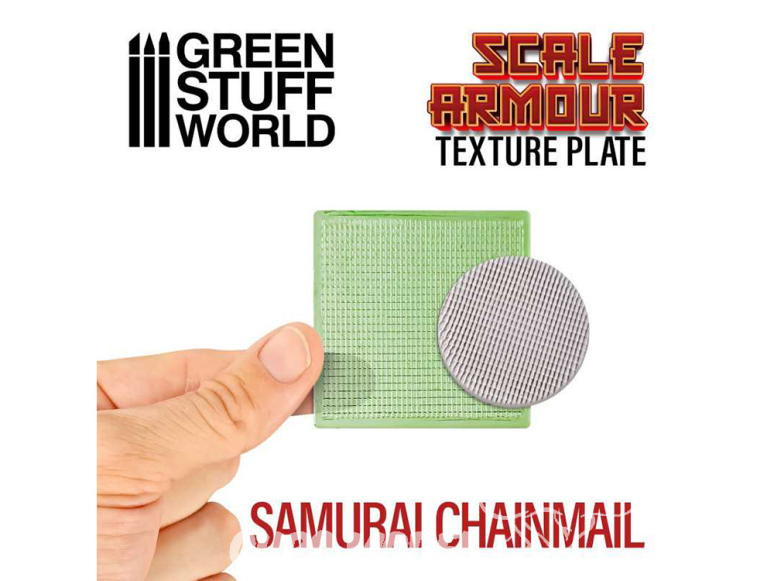 Green Stuff 368747 Plaque texturée Samurai 1/54 1/32