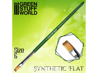 Green Stuff 508154 GREEN SERIES Pinceau Synthétique Plat Taille 6