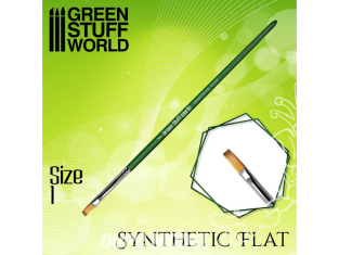 Green Stuff 508178 GREEN SERIES Pinceau Synthétique Plat Taille 1