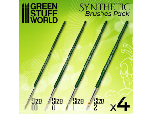 Green Stuff 506914 GREEN SERIES Set de Pinceaux Synthétiques