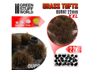 Green Stuff 509532 Touffes d'herbe XXL 22mm Auto-Adhésif BRULE