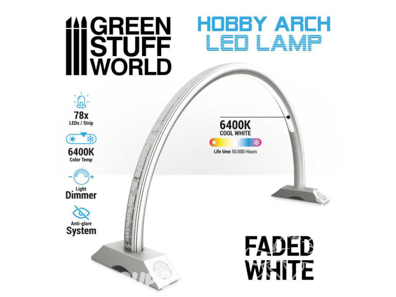 Green Stuff 505602 Lampe LED Hobby Arch Faded White