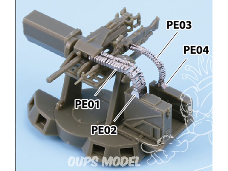 AFV CLUB maquette militaire AG35058 7.62mm MG & 40mm GL AMMO FEED GOULOTTE PIÈCES PHOTO-GRAVÉES POUR CM-32/33 TIFV 1/35