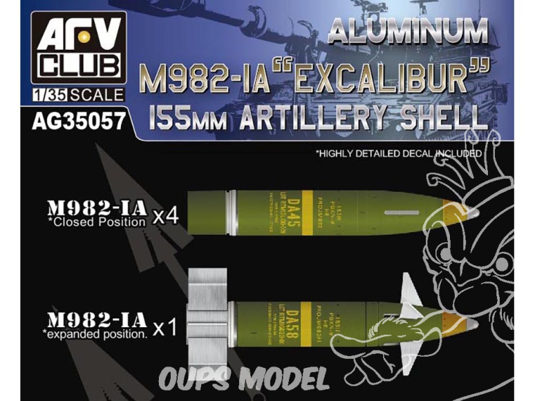 AFV CLUB maquette militaire AG35057 M982-IA Excalibur Obus d'artillerie de 155 mm 1/35