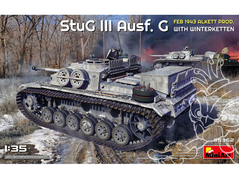 Mini Art maquette militaire 35362 StuG III Ausf.G FÉVRIER 1943 ALKETT PRODUCTION AVEC LES CHAÎNES D'HIVER 1/35