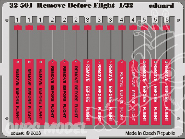 EDUARD photodecoupe avion 32501 Remove before flight 1/32