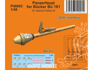 Special Hobby 3D Print militaire P48003 Panzerfaust pour Bücker Bü 181 1/48