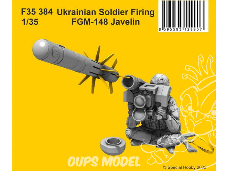 CMK figurine f35384 Soldat ukrainien tirant au jFGM-148 Javelin 1/35