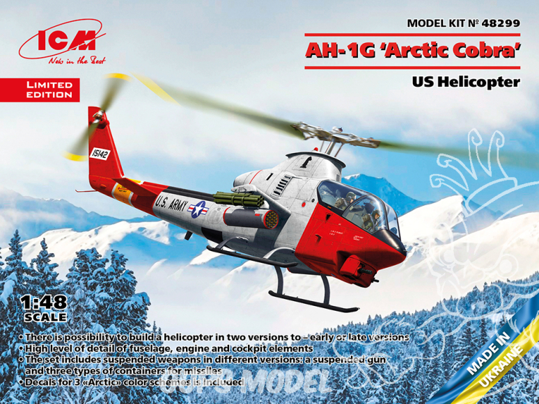 Icm maquette helicoptére 48299 AH-1G ‘Arctic Cobra’ US Helicopter 1/48