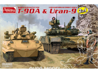 Amusing maquette militaire 35A053 Uran-9 et T-90A (2kits) 1/35