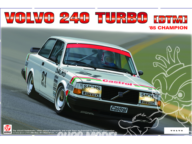 Beemax maquette voiture BX24027 Volvo 240 Turbo DTM Champion 1985 1/24