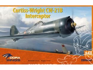 Dora Wings maquette avion DW48046 Curtiss-Wright CW-21B Interceptor 1/48
