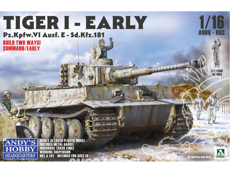 ANDY'S HOBBY HEADQUARTERS AHHQ-003 Tiger I Early Production 1/16