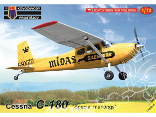KP Model kit avion KPM0370 Cessna C-180 Marquages spéciaux Midas 1/72