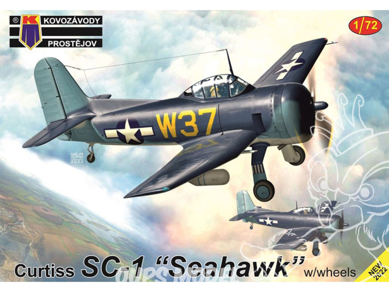 KP Model kit avion KPM0376 Curtiss SC-1 "Seahawk" avec roues 1/72