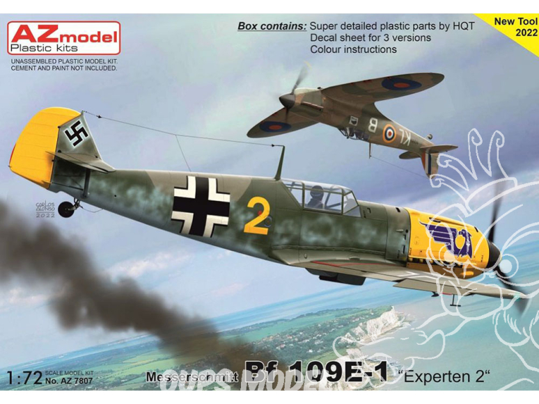 AZ Model Kit avion AZ7807 Messerschmitt Bf 109E-1 "Experten 2" 1/72