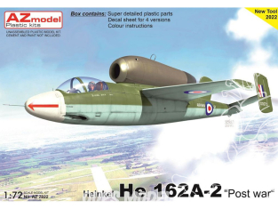 AZ Model Kit avion AZ7822 Heinkel He 162A-2 "Après-guerre" 1/72