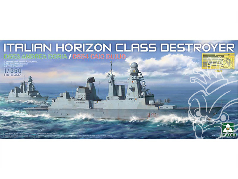 Takom maquette bateau 6007 Destroyer Italien Classe Horizon 1/350
