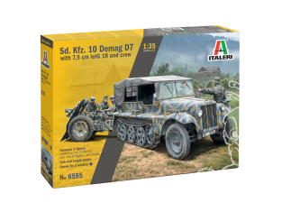 Italeri maquette militaire 6595 Sd. Kfz. 10 Demag D7 avec 7,5 cm leIG 18 et equipage 1/35