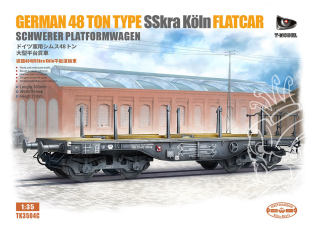 T-Model TK3504C Wagon plateforme Allemand type 48T SSkra Flatcar 1/35