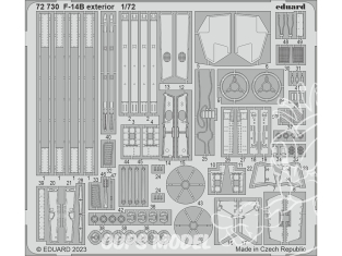 Eduard photodecoupe avion 72730 Extérieur F-14B Academy 1/72