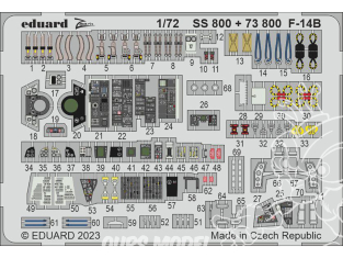 Eduard photodecoupe avion SS800 Zoom amélioration F-14B Academy 1/72