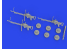 Eduard kit d&#039;amelioration avion brassin Print 648844 Guns Anson Mk.I Airfix 1/48