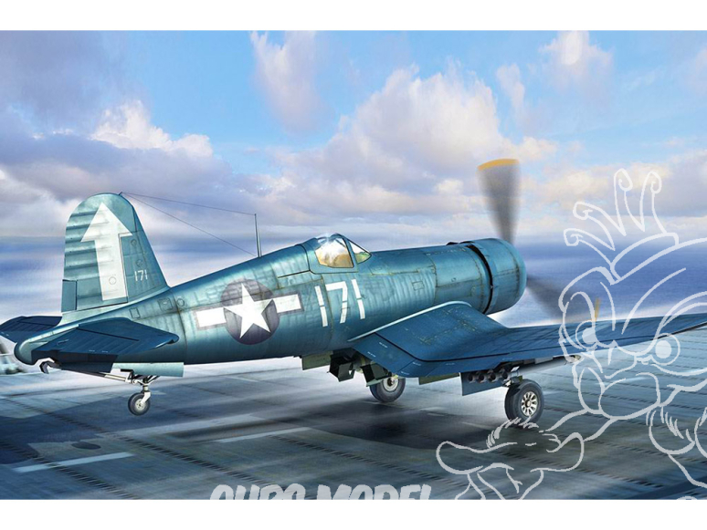 Hobby Boss maquette avion 80384 Chasseur américain F4U-1D "Corsair" 1/48