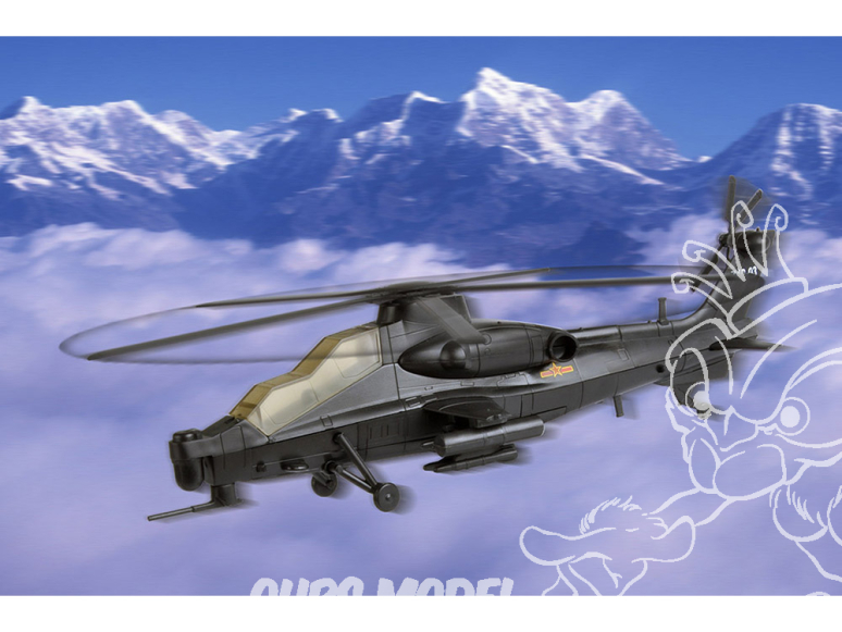 Hobby Boss maquette 81904 Hélicoptère d'attaque WZ-10 "Thunderbolt" version légère briques a assembler 200mm