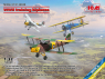 Icm maquette avion 32039 Biplans d'entraînement WWII Bücker Bü 131D, DH.82A Tiger Moth et Stearman PT-17 1/32