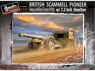 Thunder Model maquette militaire 35212 Tracteur d'artillerie britannique Scammell Pioneer R100 avec obusier de 7,2 pouces 1/35