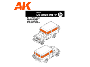 AK interactive ak35701 MASQUE PEINTURE DÉCOUPÉ POUR PEINDRE LE VERRE DE CABINE ET PHARES DU KIT DE MODÈLE AK35001 1/35