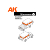 AK interactive ak35701 MASQUE PEINTURE DÉCOUPÉ POUR PEINDRE LE VERRE DE CABINE ET PHARES DU KIT DE MODÈLE AK35001 1/35