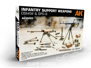 AK interactive ak35005 ARMES DE SOUTIEN D'INFANTERIE DShKM et SPG-9 1/35
