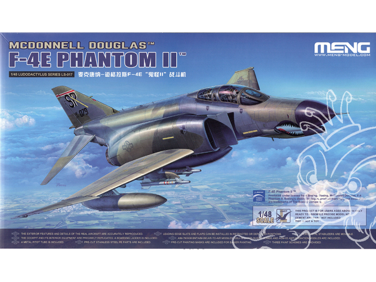 Meng maquettes avions Ls-017 Le fantôme volant F-4E Phantom II 1/48