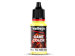 Vallejo Peinture Acrylique Game Color Nouvelle gamme 72109 Jaune toxique 17ml