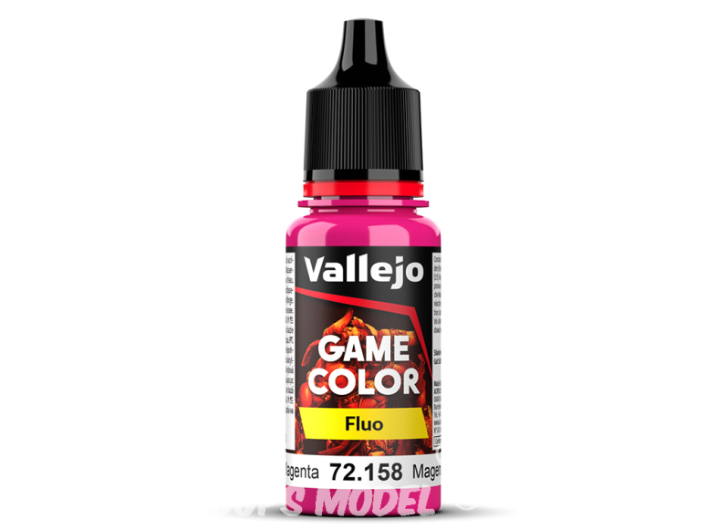 Vallejo Peinture Acrylique Game Color Nouvelle gamme 72158 Magenta Fluo 17ml
