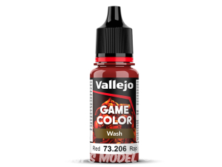 Vallejo Peinture Acrylique Game Color Nouvelle gamme 73206 Wash Rouge17ml