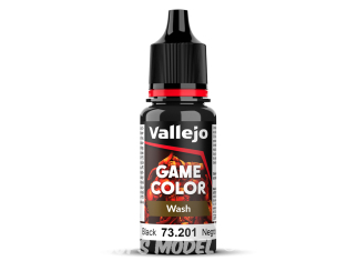 Vallejo Peinture Acrylique Game Color Nouvelle gamme 73201 Wash Noir 17ml