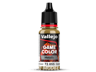 Vallejo Peinture Acrylique Game Color Nouvelle gamme 72055 Metallic Or poli 17ml