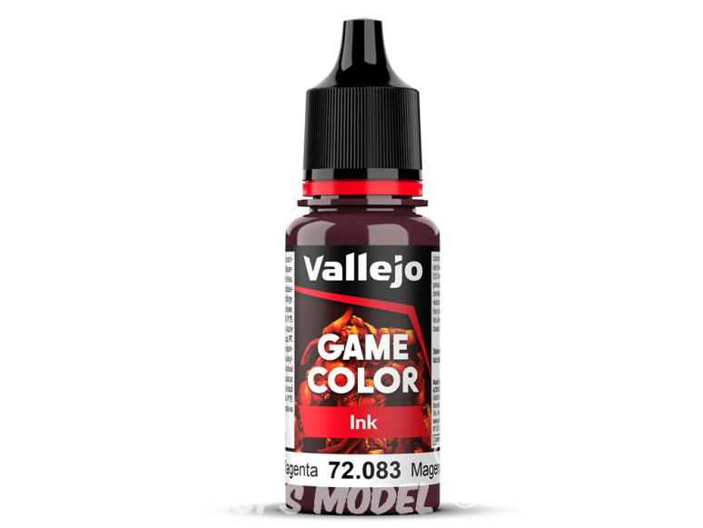 Vallejo Peinture Acrylique Game Color Nouvelle gamme Ink 72083 Encre Magenta 17ml