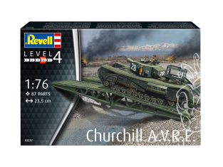 Revell maquette militaire 63297 Model Set Churchill A.V.R.E. inclus peintures principale colle et pinceau 1/72