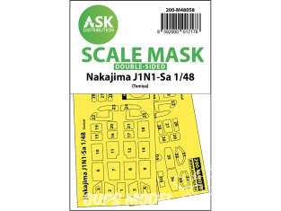ASK Art Scale Kit Mask M48058 Nakajima J1N1-Sa Tamiya Recto Verso 1/48