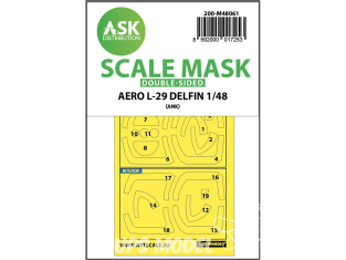 ASK Art Scale Kit Mask M48061 Aero L-29 Delfin AMK Recto Verso 1/48