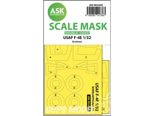 ASK Art Scale Kit Mask M32030 USAF F-4E Academy Recto Verso 1/32